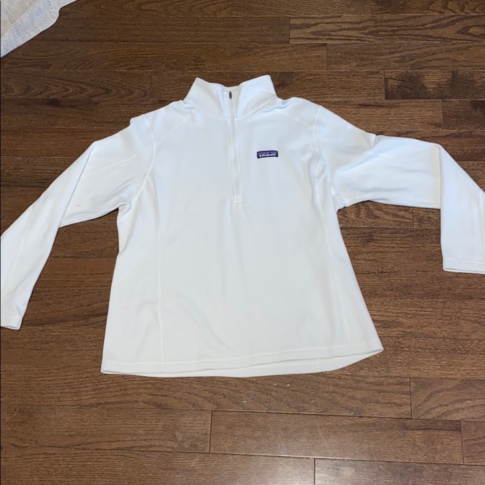 white patagonia quarter-zip